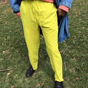 Vintage Lime Green Drawstring Cargos 🥦🤢